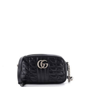 Gucci Small GG Marmont Shoulder Bag Mixed Matelasse Leather